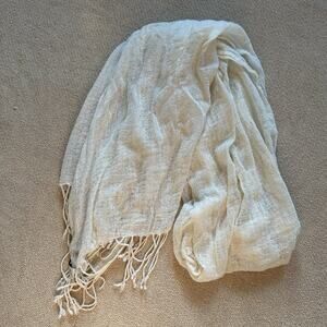 Banana Republic Cashmere Loose Knit Mesh Scarf 19x68”